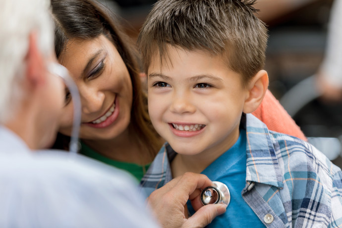 Boy at the doctor