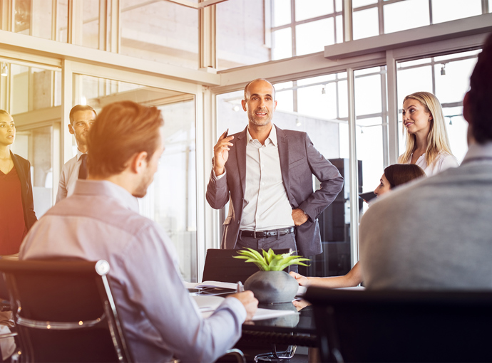 People attending a meeting