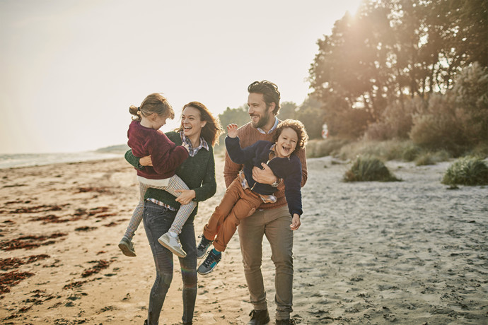 Family on the beach