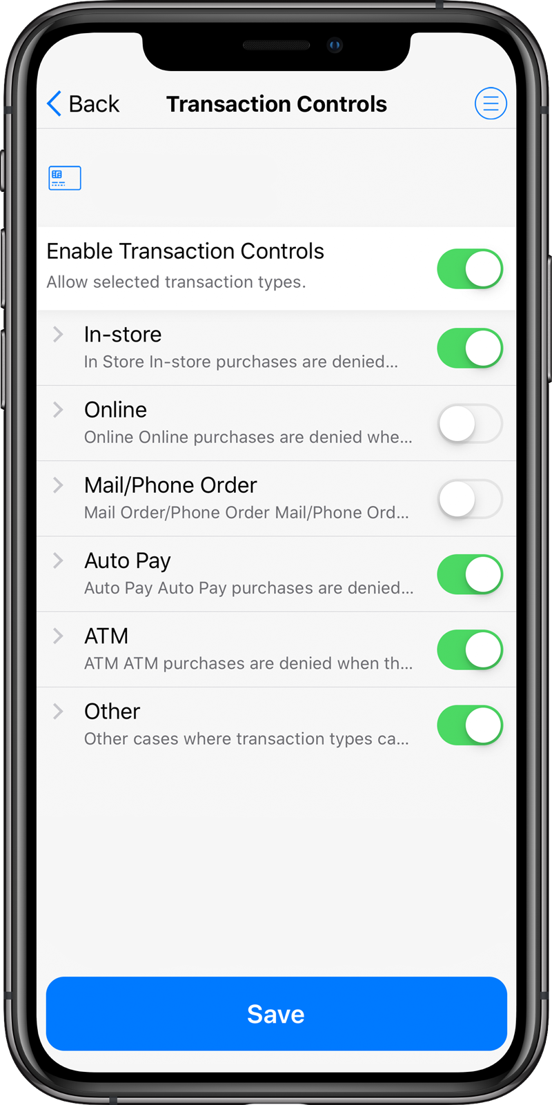 Transaction Controls