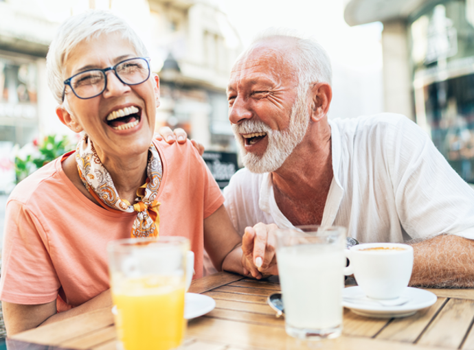 Couple enjoying lunch