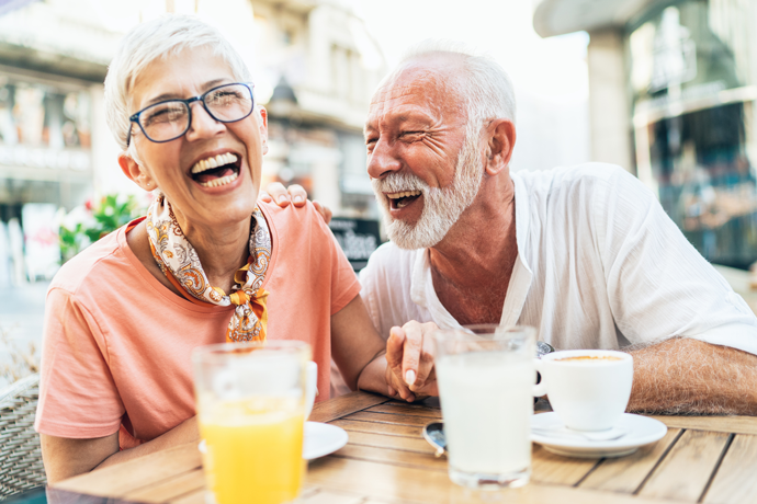 Couple enjoying lunch