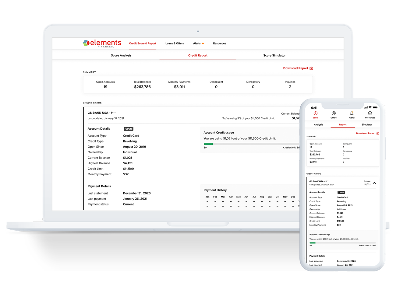 Screenshot of our SavvyMoney tool