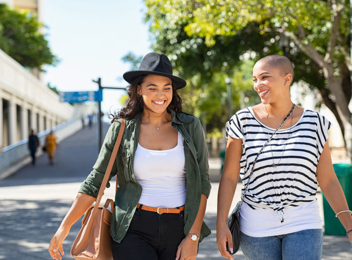 Two women shopping